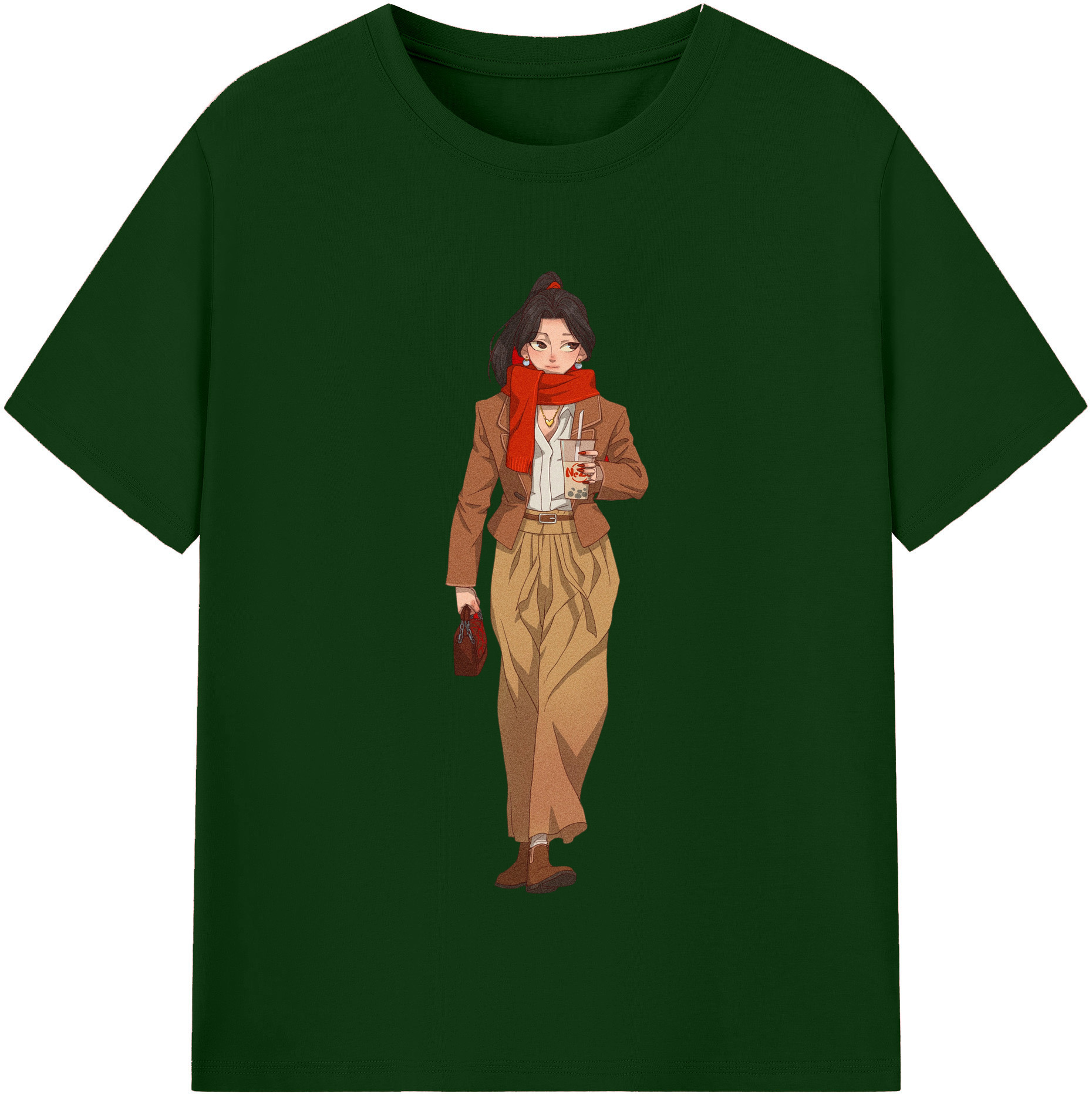 （画像用） Ne Zha 2 ナタ 魔童の大暴れ 綿100％半袖Tシャツ（フロントプリント）